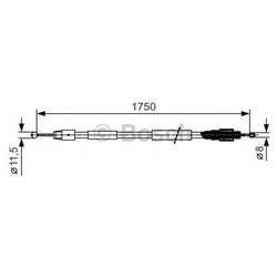 Трос стояночного тормоза 1987482018 Bosch