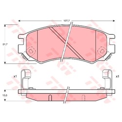 Колодки тормозные дисковые задние GDB1175 TRW