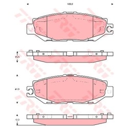 Колодки тормозные дисковые задние GDB1240 TRW