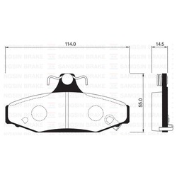 Колодки тормозные дисковые задние SP1066 Sangsin