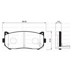 Колодки тормозные дисковые задние SP1079R Sangsin