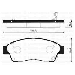 Колодки тормозные дисковые передние SP1110 Sangsin