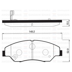 Колодки тормозные дисковые передние SP1118 Sangsin