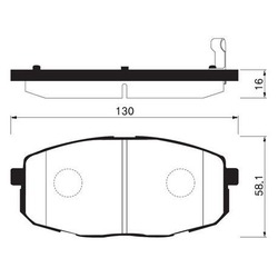 Колодки тормозные дисковые передние SP1162 Sangsin