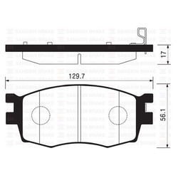 Колодки тормозные дисковые передние SP1186 Sangsin