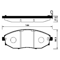 Колодки тормозные дисковые передние SP1193 Sangsin