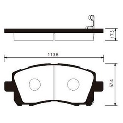 Колодки тормозные дисковые передние SP1225 Sangsin