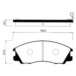 Колодки тормозные дисковые передние SP1097 Sangsin