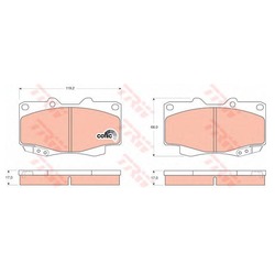 Колодки тормозные дисковые передние GDB3428 TRW