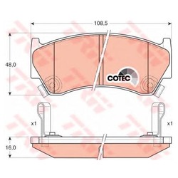 Колодки тормозные дисковые передние GDB3180 TRW