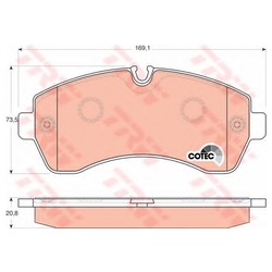 Колодки тормозные дисковые передние GDB1696 TRW