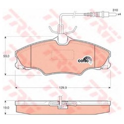 Колодки тормозные дисковые передние GDB1193 TRW