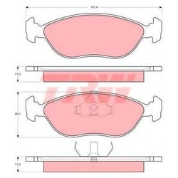 Колодки тормозные дисковые передние GDB1246 TRW