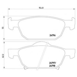 Колодки тормозные дисковые передние 2479601 Textar