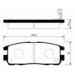 Колодки тормозные дисковые задние SP2089 Sangsin