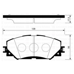 Колодки тормозные дисковые передние SP2093 Sangsin