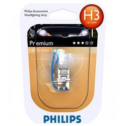 Лампа "Philips" 12336PRB1/C1 12V 55w H3 PK22s Premium+30% 