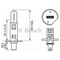 Лампа "Bosch" Pure Light Standart H1 12V 55W P14 5s 1987302011