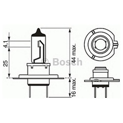 Лампа "Bosch" Pure Light Standart H7 12V 55W 1987302071