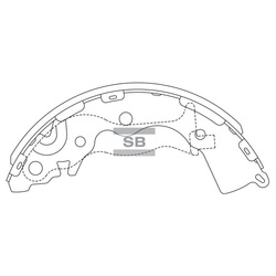 Колодки тормозные барабанные SA153 Sangsin