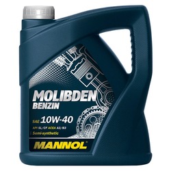 Масло моторное Mannol Molibden Benzin 10w40 п/синт., 4л