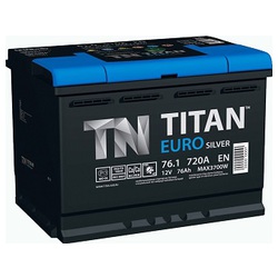 Аккумуляторная батарея "Titan" Euro Silver 12В 76Ач о.п. 275x175x190