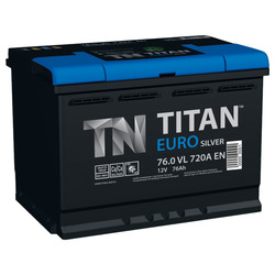 Аккумуляторная батарея "Titan" Euro Silver 12В 76Ач п.п. 275x175x190